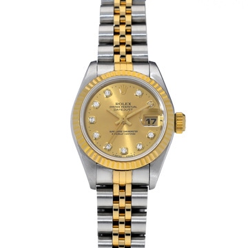ロレックス デイトジャスト 69173G シャンパン/ダイヤモンド レディース 時計 【中古】【wristwatch】