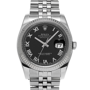 ロレックス デイトジャスト 116234 ブラック メンズ 時計 【中古】【wristwatch】