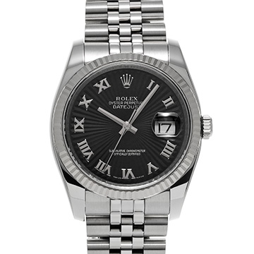 ロレックス デイトジャスト 116234 ブラックサンビーム メンズ 時計 【中古】【wristwatch】