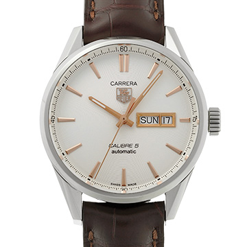 タグ ホイヤー カレラ キャリバー5 デイデイト WAR201D.FC6291 シルバー メンズ 時計 【中古】【wristwatch】