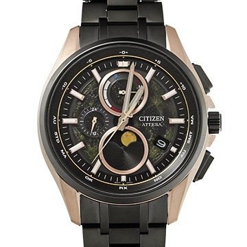 シチズン アテッサ HAKUTO-Rコラボレーションモデル BY1009-64Y ブラック メンズ 時計 【中古】【wristwatch】