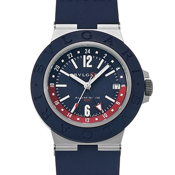 ブルガリ アルミニウム GMT BB40ATGMT ブルー メンズ 時計 【中古】【wristwatch】