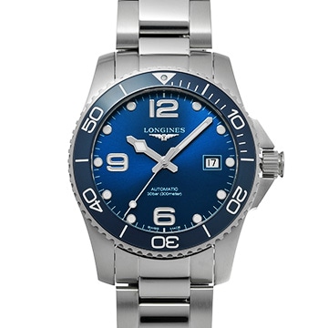 ロンジン ハイドロコンクエスト L3.781.4.96.6 ブルー メンズ 時計 【中古】【wristwatch】