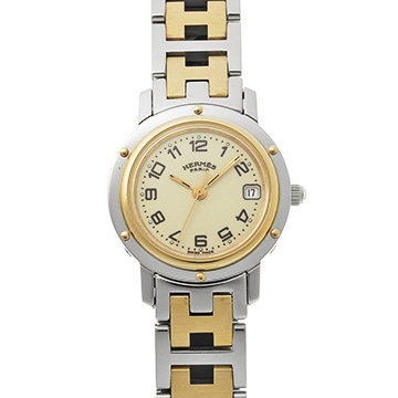 エルメス クリッパー CL4.220 アイボリー レディース 時計 【中古】【wristwatch】