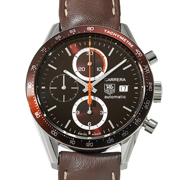 タグ ホイヤー カレラ キャリバー16 クロノグラフ CV2013.FC6234 ブラウン メンズ 時計 【中古】【wristwatch】