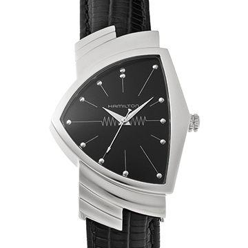 ハミルトン ベンチュラ クォーツ H24411732 ブラック メンズ 時計 【中古】【wristwatch】