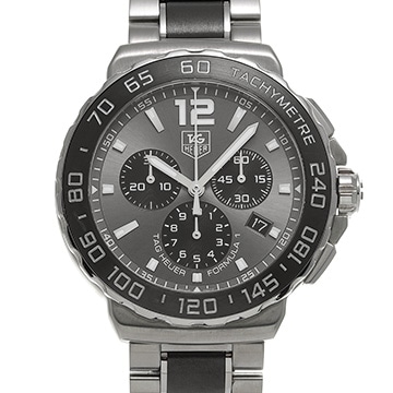 タグ ホイヤー フォーミュラ1 クォーツ クロノグラフ CAU1115.BA0869 グレー/ブラック メンズ 時計 【中古】【wristwatch】