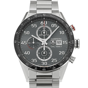 タグ ホイヤー カレラ キャリバー1887 クロノグラフ CAR2A11.BA0799 グレー メンズ 時計 【中古】【wristwatch】