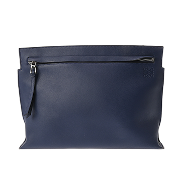 ロエベ Tメッセンジャーバッグ ライトネイビー 361.30.P37 レザー ユニセックス バッグ 【中古】【bag】
