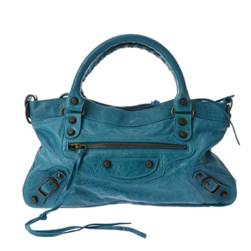 バレンシアガ ザ ファースト 2WAY ブルー 103208 レザー レディース バッグ 【中古】【bag】