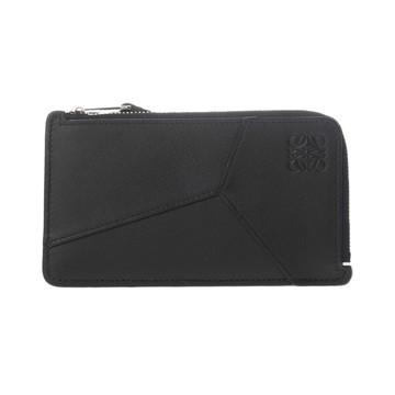 ロエベ パズル ロング コイン カードホルダー ブラック C510G17X05 クラシックカーフ ユニセックス 財布 【中古】【purse】