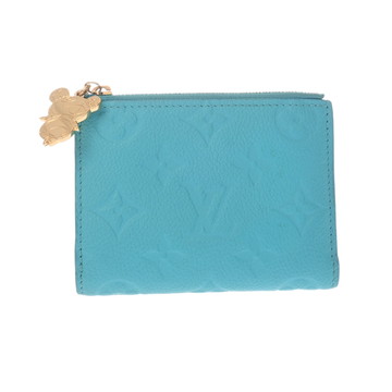 ルイ ヴィトン モノグラムアンプラント LV×TM ポルトフォイユ リサ カビラブルー M14089 レザー レディース 財布 【中古】【purse】