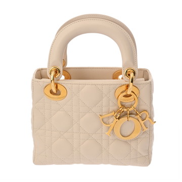 ディオール カナージュ LADY DIOR バッグ マイクロ ベージュ CAL44500 ラムスキン レディース バッグ 【中古】【bag】