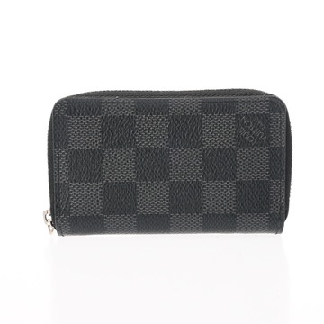 ルイ ヴィトン ダミエグラフィット ジッピ―コインパース 黒/グレー N63076 ダミエグラフィットキャンバス メンズ 財布 【中古】【purse】