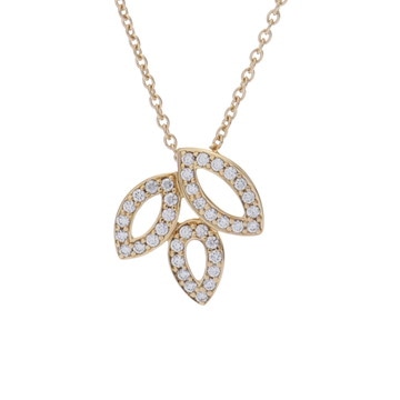 ハリー ウィンストン リリークラスター ネックレス ミニ ゴールド K18イエローゴールド YG レディース ジュエリー 【中古】【jewelry】