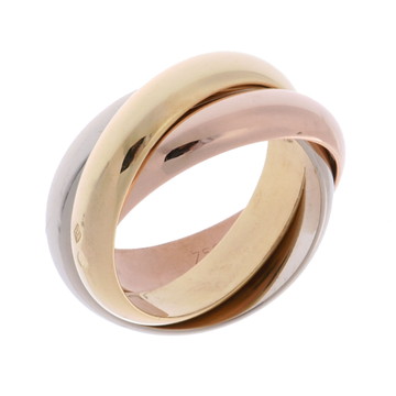 カルティエ トリニティリング LM #51 ゴールド K18イエローゴールド YG/K18ピンクゴールド PG/K18ホワイトゴールドWG レディース ジュエリー 【中古】【jewelry】