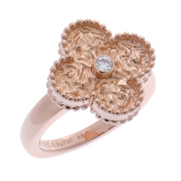 ヴァン クリーフ&アーペル ヴィンテージアルハンブラ リング 1PD #48 ゴールド K18ピンクゴールド PG レディース ジュエリー 【中古】【jewelry】