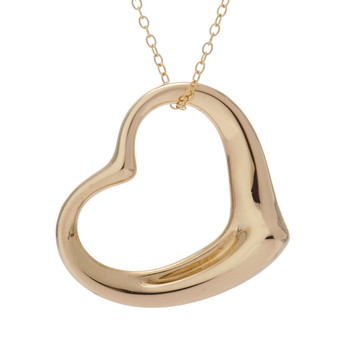 ティファニー オープンハート ロング ネックレス ゴールド K18イエローゴールド YG レディース ジュエリー 【中古】【jewelry】