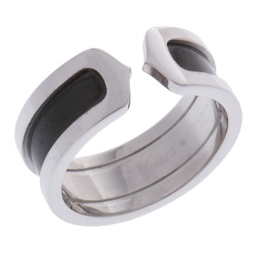 カルティエ C2リング #59 シルバー K18ホワイトゴールド WG/ラッカー レディース ジュエリー 【中古】【jewelry】