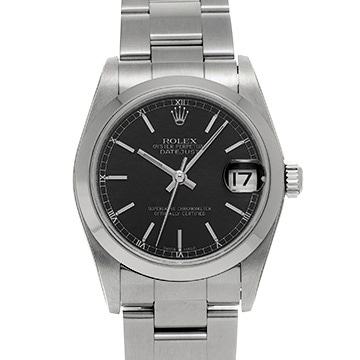 ロレックス デイトジャスト 78240 ブラック ユニセックス 時計 【中古】【wristwatch】