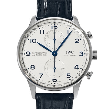 IWC ポルトギーゼ クロノグラフ IW371605 シルバー メンズ 時計 【中古】【wristwatch】