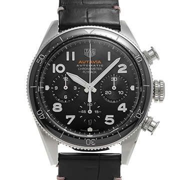 タグ ホイヤー オータヴィア フライバック クロノメーター CBE511A.FC8279 シルバー/ブラック メンズ 時計 【中古】【wristwatch】