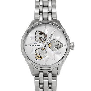 ハミルトン ジャズマスター オープンハート オート H32115191 ホワイトシェル/シルバー メンズ 時計 【中古】【wristwatch】
