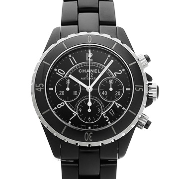 シャネル J12 クロノグラフ 41MM H0940 ブラックラッカー メンズ 時計 【中古】【wristwatch】