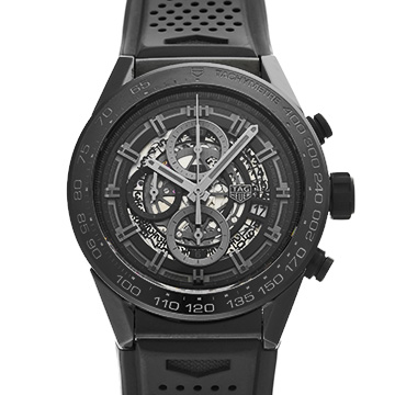タグ ホイヤー カレラ キャリバーホイヤー01 クロノグラフ CAR2A90.FT6071 ブラック メンズ 時計 【中古】【wristwatch】
