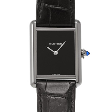 カルティエ タンク マスト ドゥ カルティエ LM WSTA0072 ブラックラッカー メンズ 時計 【中古】【wristwatch】