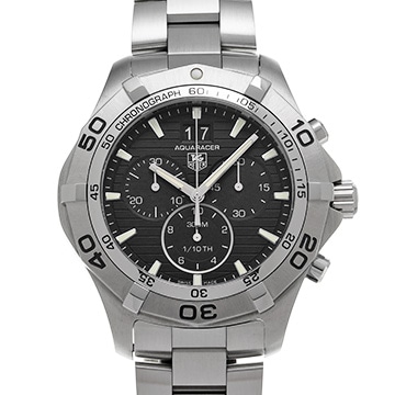 タグ ホイヤー アクアレーサー クォーツ クロノグラフ グランドデイト CAF101E.BA0821 ブラック メンズ 時計 【中古】【wristwatch】