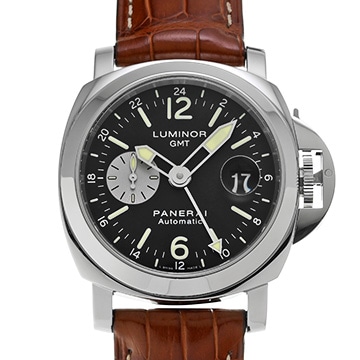 パネライ ルミノール GMT PAM00088 ブラック/シルバー メンズ 時計 【中古】【wristwatch】