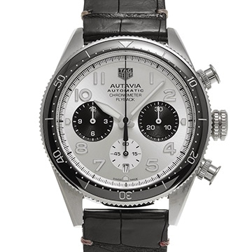 タグ ホイヤー オータヴィア キャリバーホイヤー02 フライバッククロノグラフ クロノメーター CBE511B.FC8279 シルバー/ブラック メンズ 時計 【中古】【wristwatch】