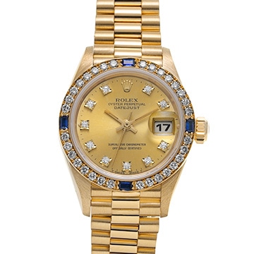 ロレックス デイトジャスト 69088G シャンパン/ダイヤモンド レディース 時計 【中古】【wristwatch】