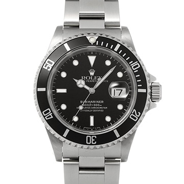 ロレックス サブマリーナ デイト 16610 ブラック メンズ 時計 【中古】【wristwatch】