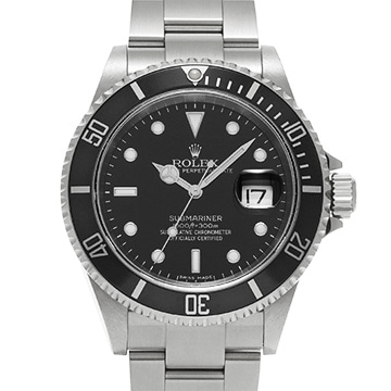 ロレックス サブマリーナ デイト 16610 ブラック メンズ 時計 【中古】【wristwatch】