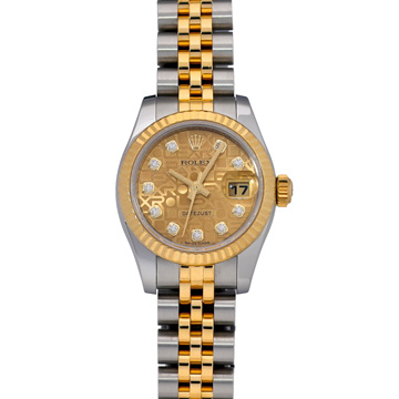 ロレックス デイトジャスト 179173G シャンパンコンピュータ/ダイヤモンド レディース 時計 【中古】【wristwatch】