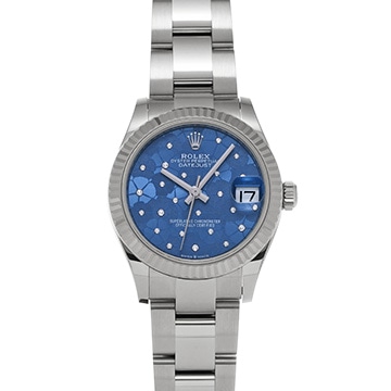 ロレックス デイトジャスト 31 278274 アズーロブルー フローラルモチーフ/ダイヤモンド ユニセックス 時計 【中古】【wristwatch】