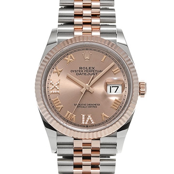 ロレックス デイトジャスト 36 126231 ロゼカラー/VI IXダイヤモンド メンズ 時計 【中古】【wristwatch】
