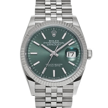 ロレックス デイトジャスト 36 126234 ミントグリーン メンズ 時計 【中古】【wristwatch】
