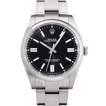 ロレックス オイスターパーペチュアル 41 124300 ブラック メンズ 時計 【中古】【wristwatch】