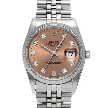 ロレックス デイトジャスト 16234G ピンク/ダイヤモンド メンズ 時計 【中古】【wristwatch】