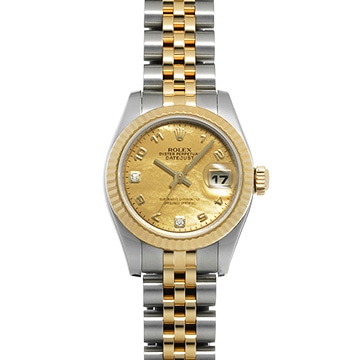 ロレックス デイトジャスト 179173 シャンパン レディース 時計 【中古】【wristwatch】