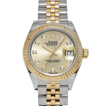 ロレックス レディ デイトジャスト 28 279173G シャンパン/ダイヤモンド レディース 時計 【中古】【wristwatch】