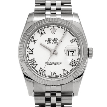 ロレックス デイトジャスト 116234 ホワイト メンズ 時計 【中古】【wristwatch】