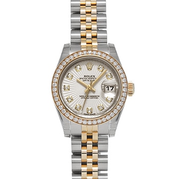 ロレックス デイトジャスト 179383G シルバーサンビーム/ダイヤモンド レディース 時計 【中古】【wristwatch】