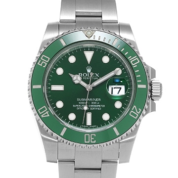ロレックス サブマリーナ デイト 116610LV グリーン メンズ 時計 【中古】【wristwatch】