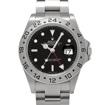 ロレックス エクスプローラーII 16570 ブラック メンズ 時計 【中古】【wristwatch】