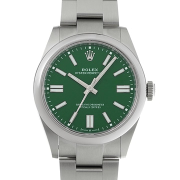 ロレックス オイスターパーペチュアル 41 134300 グリーン メンズ 時計 【新品】【wristwatch】