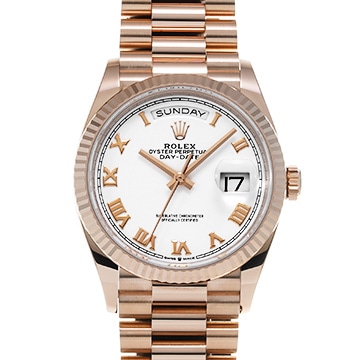 ロレックス デイデイト 36 128235 ホワイト メンズ 時計 【中古】【wristwatch】